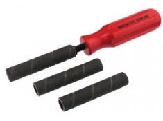 INOVATIVE RED HANDLED SANDING TOOL nástroj na vyhlazení otvorů palce velikost 1/2 " brusné ruličk