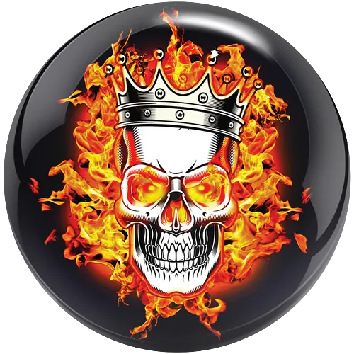 BRUNSWICK FLAMING SKULL VIZ - A - BALL